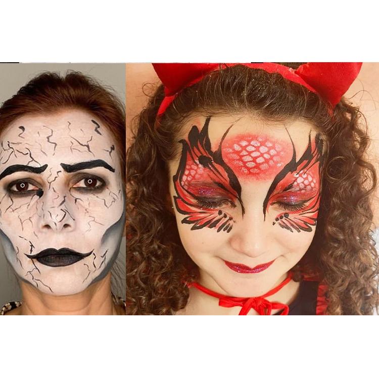 Painting Cream Waterfpoof Long Lasting High Pigmented Body Face Paint Stick Body Art Makeup Cream Created Halloween Vampire Zombie Skull Face Makeup