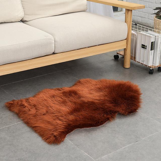 Ковер из овчины для спальни, коврики для домашнего декора, пушистые меховые ковры для гостиной, диван, прикроватный коврик, мягкий плюшевый ковер, детские коврики для спальни