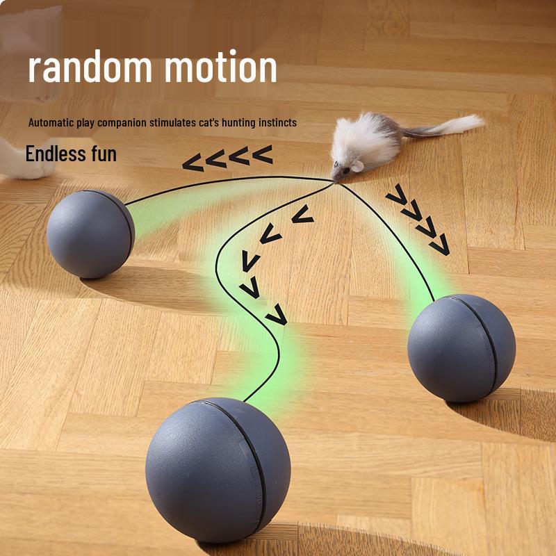 Smart Interactive Cat Toy Ball: Automatic, Bite & Scratch Resistant, Self-Play Boredom Relief with Mouse Design