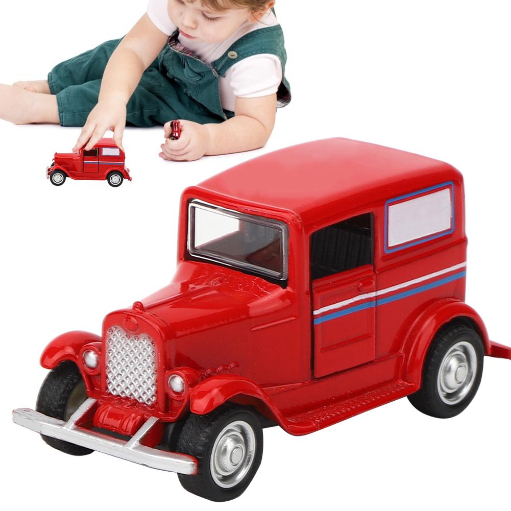 Игрушечная машина из сплава, винтажная модель транспортного средства, детская игрушка для детей, идущая назад(красный )
