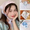 Ins Pastoral Style Triangle Headscarf Hairhoop Lazy Person Lace Headscarf Hairhoop Headwear