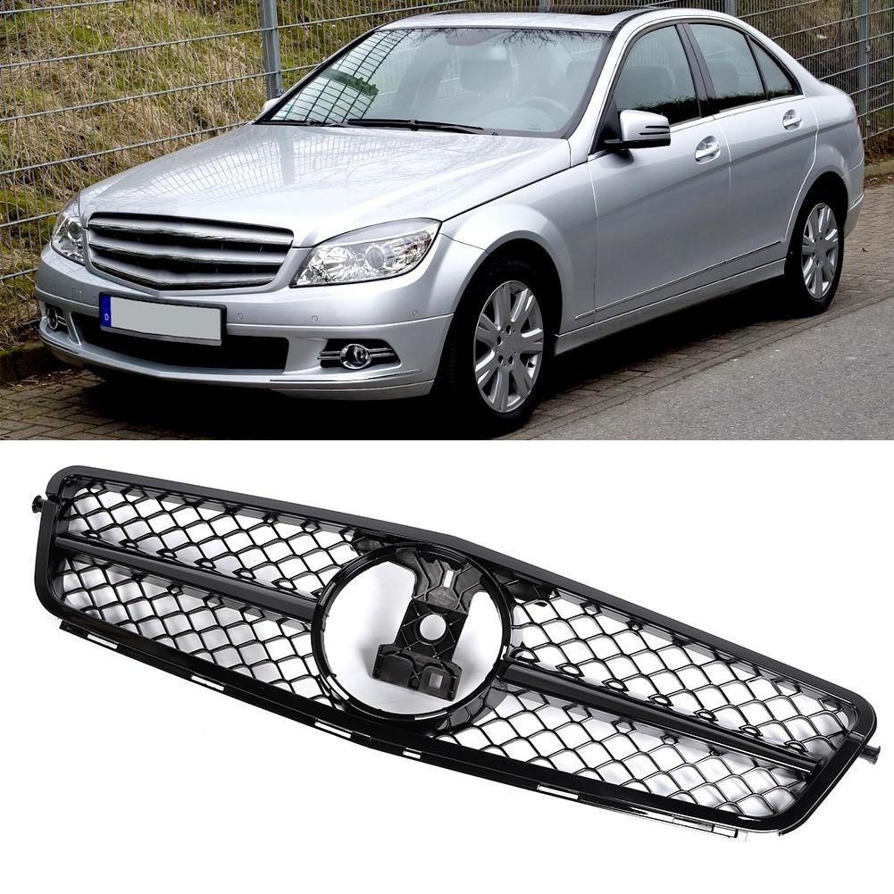 Car Black Front Bumper Grille for AMG Fits for Mercedes Benz C Class W204 08 14