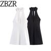 Counter Same Zbzr New Fall Women's Clothing Fashion Bowknot Decoration Hanging Collar Short Dress 4661226