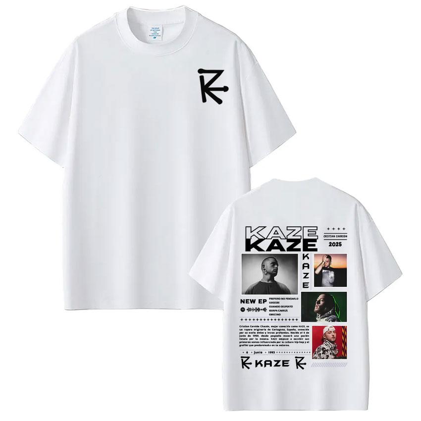 Rapper Kazer Album Tour 2026 Print Tees Unisex Women Hip Hop Loose T Shirts Cotton Casual Oversized Fashion Shortsleeved Tshirts
