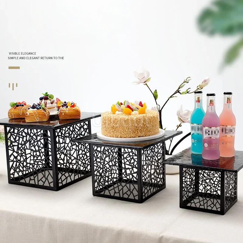 Dessert Rack Buffet Table Food Display Rack Cake Tray Table Buffet and Tea Break Cake Stand Cake Display Stand Dishes Plates