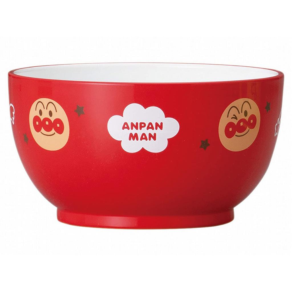 Kanesho Toki Lacquered Rice Nakayoshi 066333 "Go! Anpanman" Bowl, Approx. 12cm, Series, Red,