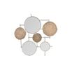 Wall Decoration - Natural Mirror - Copper Brown Metal - 72 X 3.5 X 74 Cm - Contemporary Design