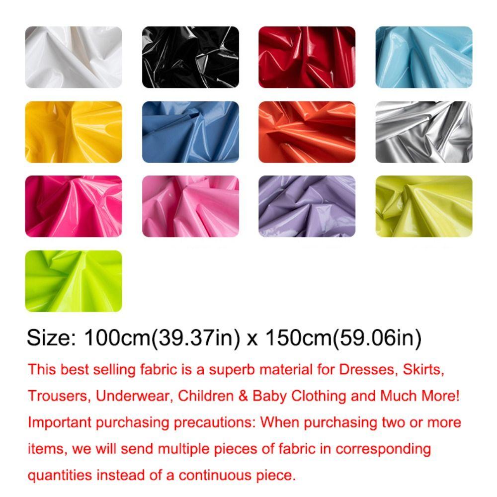 Bright Surface Imitation Leather Clothing Fabric  For Stage Garment Reflection Shoes Craft