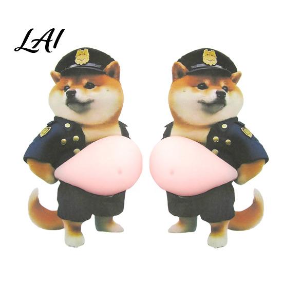 Anxiety Relief Belly Sticker 1 Pair 3D Dog Anti-collision Stress Elastic Tummy Decal Cartoon Puppy Fat Animal Buffer