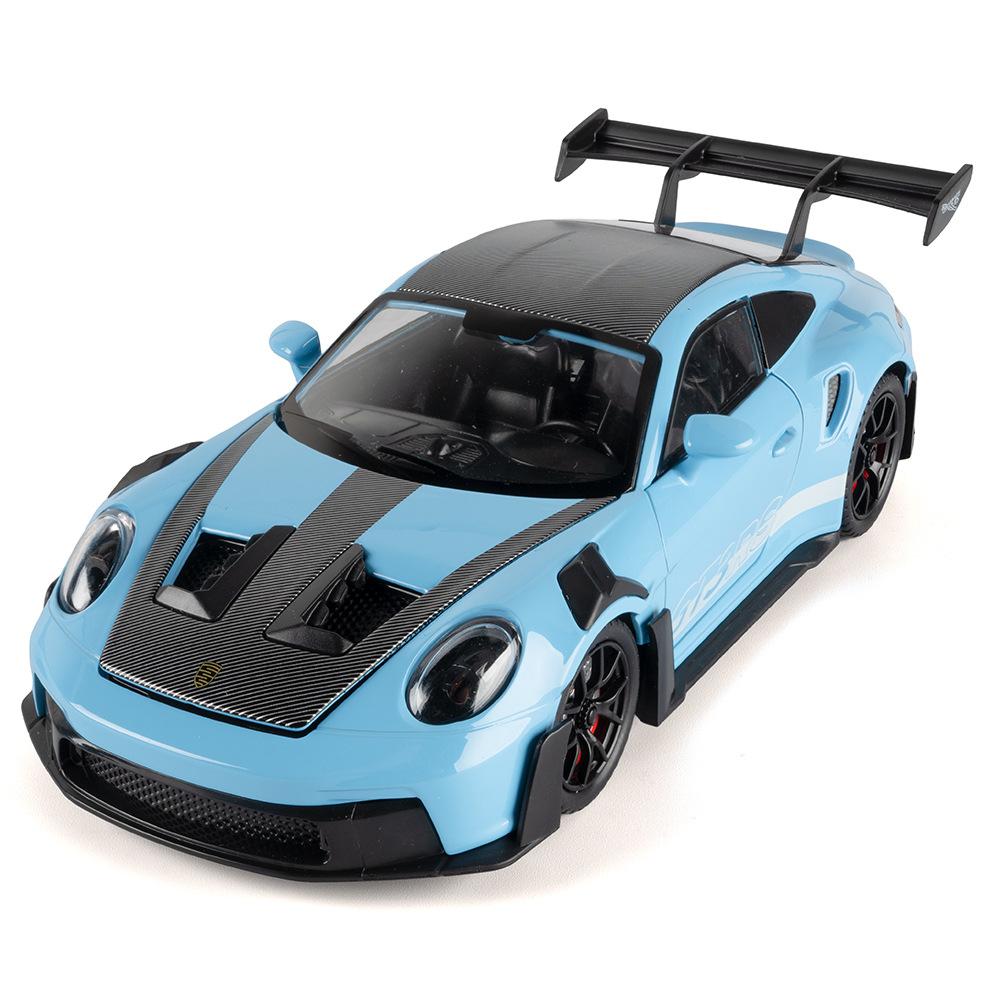 1:24 911 GT3 RS Металлическая модель спортивного автомобиля литая с открывающимися дверями и управляемыми передними колесами для коллекционеров, хобби,display