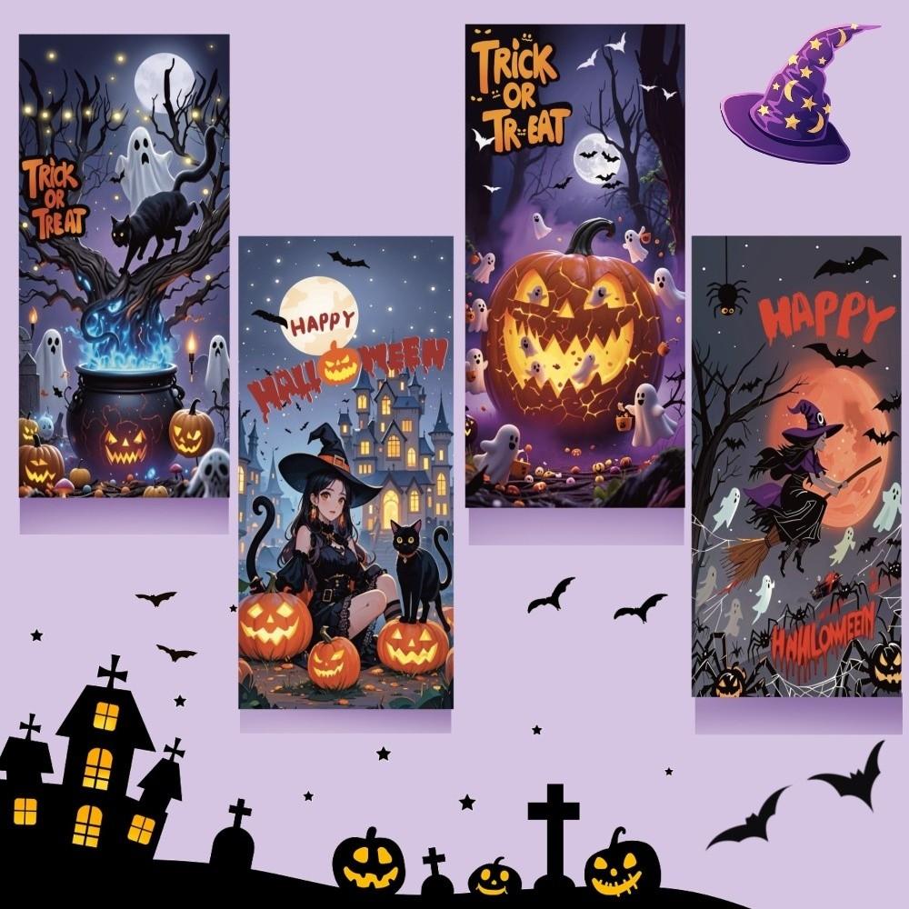 50pcs Exquisite Snacks Candy Biscuit Bag Reusable Drawstring Bag Halloween Candy Bag For Kids