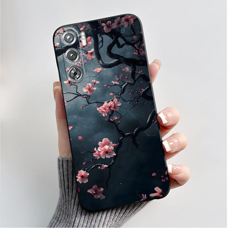 Чехол для ZTE nubia Red Magic 9 Magic9 9S Pro Plus 5G, модный, с бабочками и цветами, тонкий, черный, мягкий ТПУ, матовая задняя панель, защитная крышка