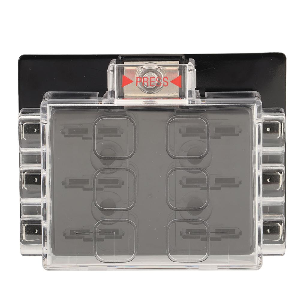 Блок предохранителей, лезвие, предохранитель, коробка ATC ATO для лодки, морского транспортного средства, автофургона, автомобиля, прицепа, 12–36 В постоянного тока, 6-позиционный