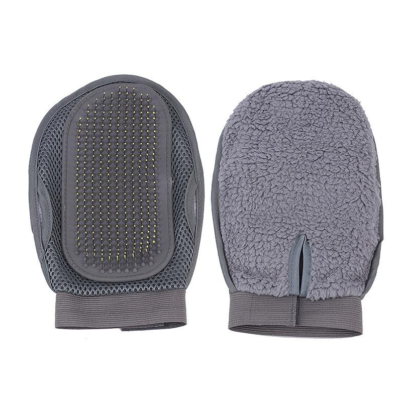 2pcs Pet Comb Hair Bath Massage Gloves