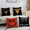 B-Bon J-Jovi Рок Наволочка Короткий Плюш Принт Чехол для Подушки Квадратные Наволочки для Декора Дивана Дома