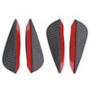 4Pcs Universal ABS Carbon Fiber Car Front Bumper Fins Lip Spoiler Canards Trim Kit