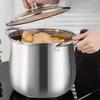 1Pc Stainless Steel Soup Pot Large Capacity Household Noodle Cooking Pot Stew Chicken Soup Induction Cooker Gas Stove Universal