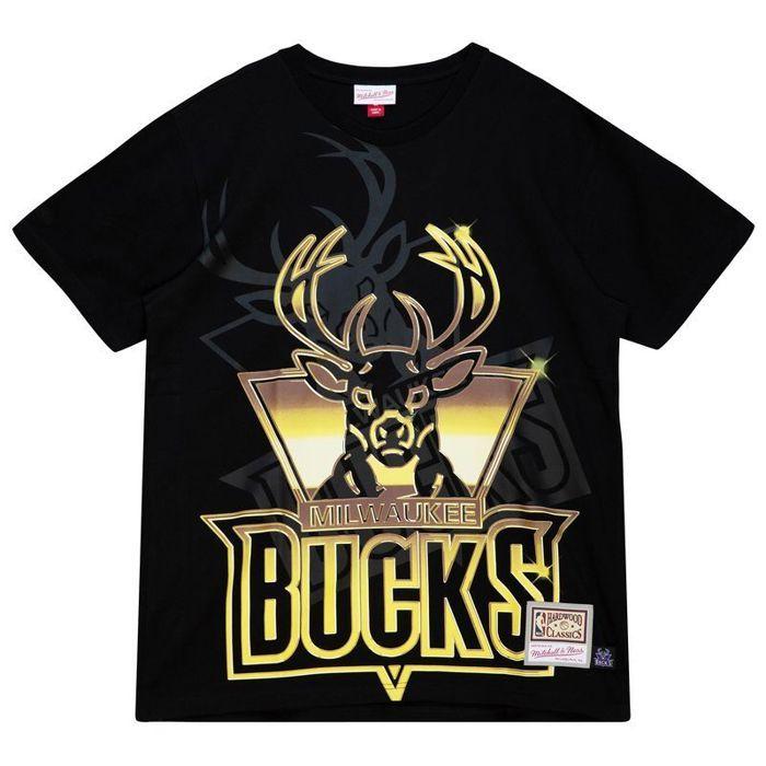 T-shirt - MITCHELL & NESS - Milwaukee Bucks NBA Big Face 4.0 - Manches courtes - Mixte - Respirant
