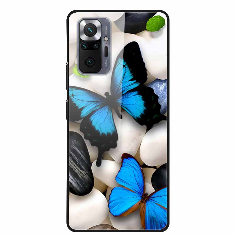 Цветная закаленная стеклянная крышка для чехла Xiaomi Redmi Note 10 Pro, жесткий противоударный Funda для чехлов Redmi Note10 / Note 10Pro, корпус