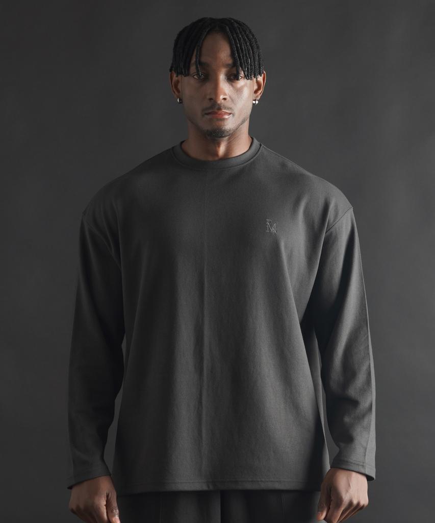 PHERMENON Essential Oversized Long Sleeve - Charcoal