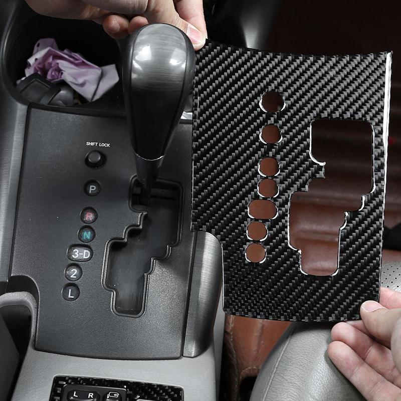 Car Carbon Fiber Inner Center Control Gear Shift Panel Frame Cover Trim For Toyota Rav4 RAV 4 2006 2007 2008 2009 2010 2011