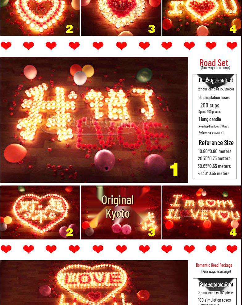 Циси День святого Валентина Романтические свечи-розы в форме сердца для признания в любви, предложения руки и сердца или украшения на день рождения.