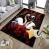 Swan And Lotus Fantasy Office Rug Chair Mat, Entryway Carpet, Suitable for Front Door, Bedroom, Living Room, Desk, Holiday Gift