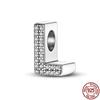 Silver 925 Charms Original Fit  Original Bracele Silver Classic 26 Letters Beads Diy Charm For Women Jewelry