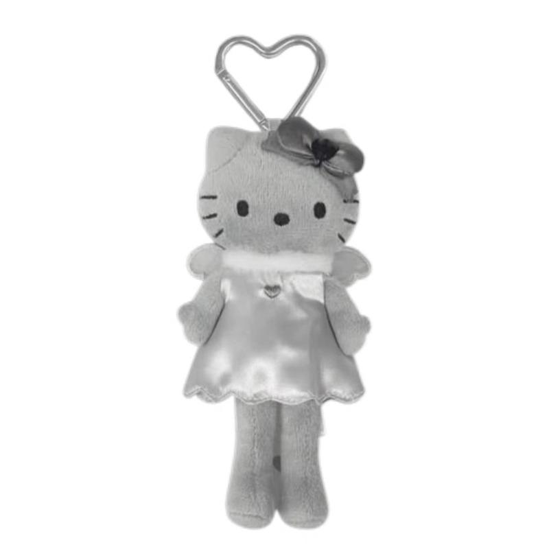 Kawaii 15cm Angel Series NIC Hello Kitty plush Keychain Long Legs black skin Kitty doll Pendant Heisei Bag charm gift
