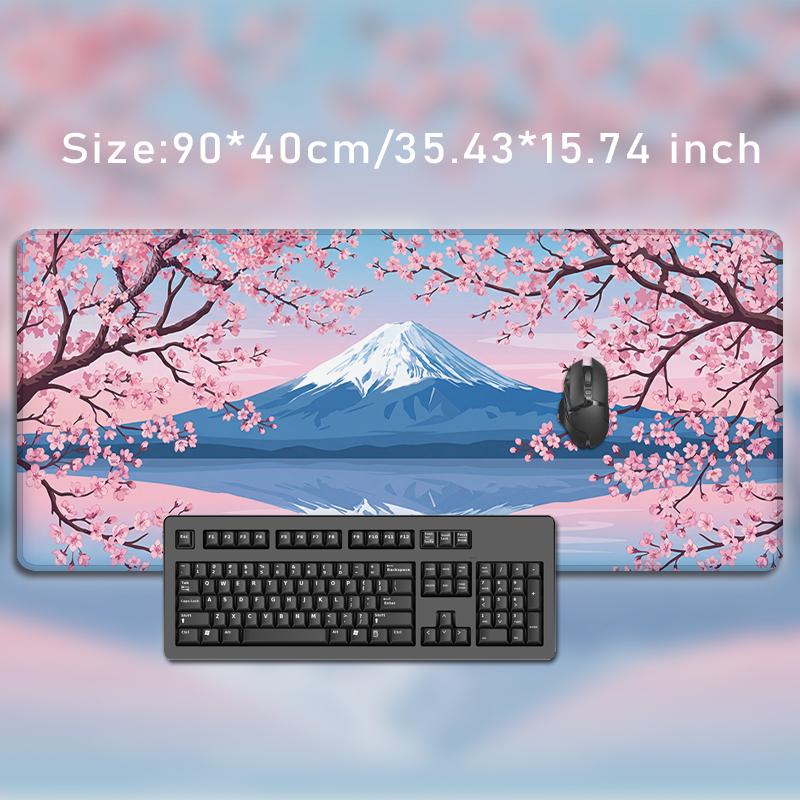 Sakura Snow Mount Fuji Mouse Pad Gaming printon demand Home Custom HD Mousepad XXL Natural Rubber Office Soft Desktop Mouse Pad