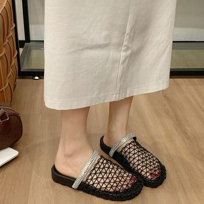 Новый стиль Ажурная Перфорированная Обувь Женская Обувь Полушлепанцы Сандалии