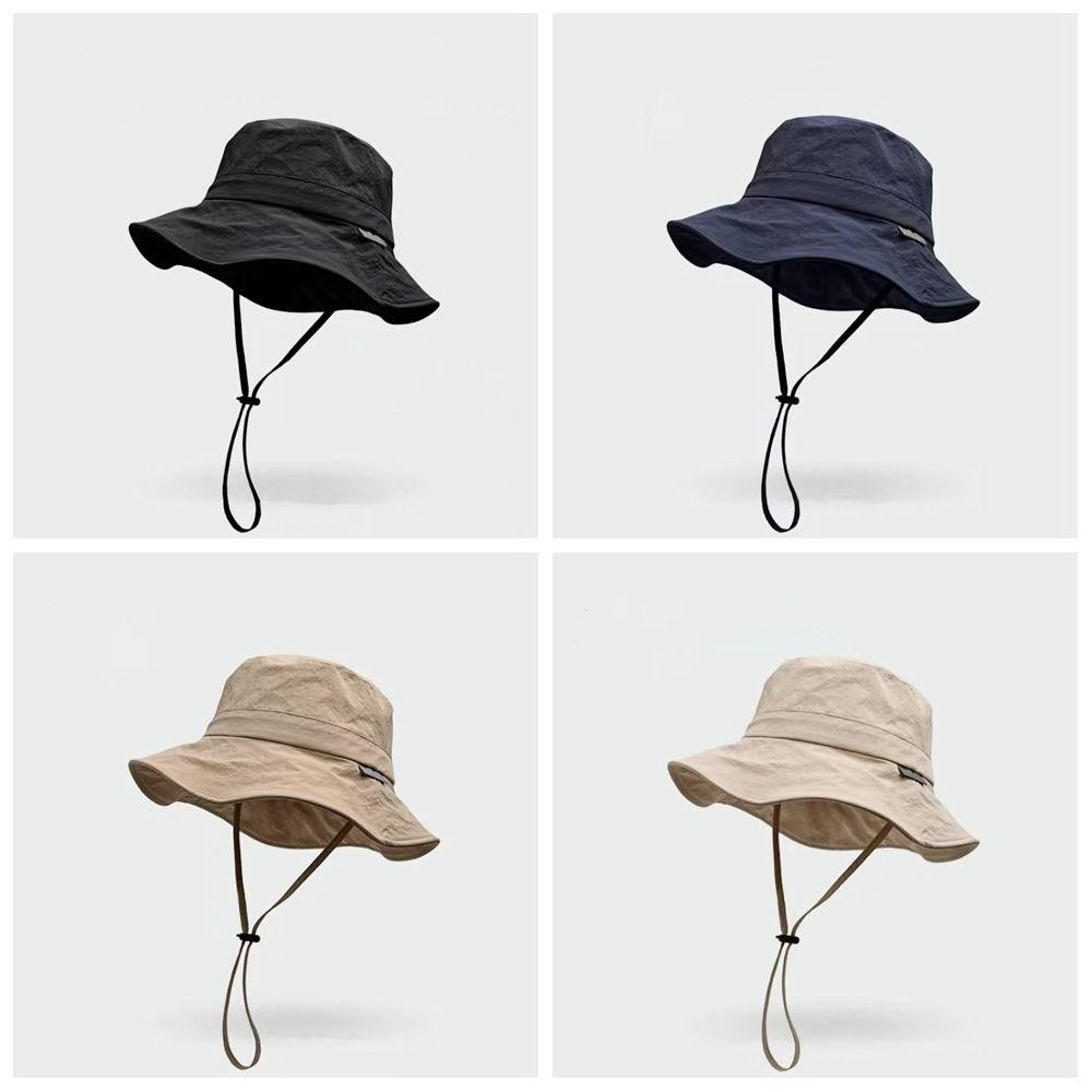 Японская шляпа от солнца с широкими полями, защита от УФ-лучей, быстросохнущая панама, шляпа рыбака на шнурке, рыбалка