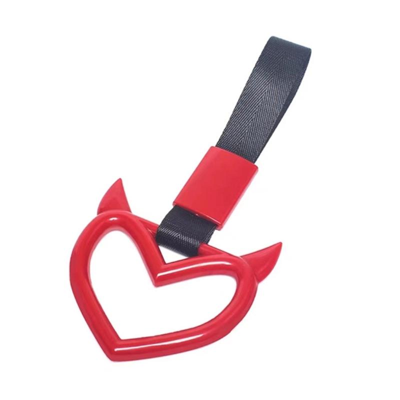 Ручка для поезда, автобуса, сменные кольца для подвески в виде сердца дьявола, подвеска для дрифта, автомобильный внедорожник, ремешок для руки, предупреждающие кольца для заднего бампера