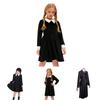 Wednesday Addams School Uniform Dress Polyester Cosplay Costume For Girls