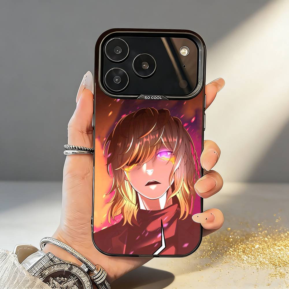 Чехол для телефона Аниме T-The B-Beginning After End Для iPhone17,16,15,14,13,12,11,Pro,MAX Серый Матовый Силиконовый Черный Чехол