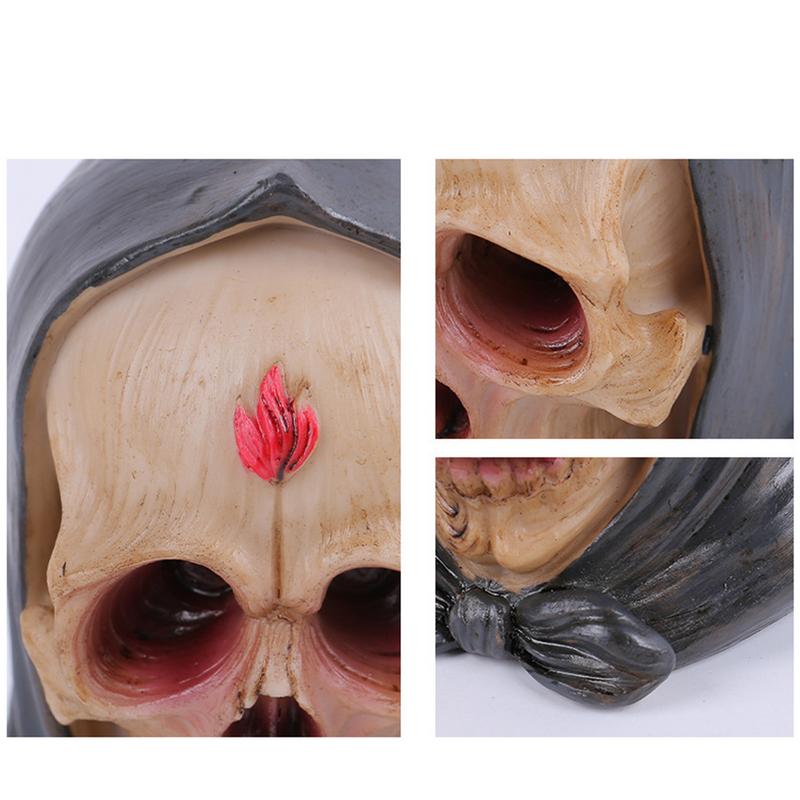 Украшения в виде скелета на Хэллоуин, статуэтка из смолы черепа, подвеска для авто, декоративный череп, украшение для гостиной, спальни