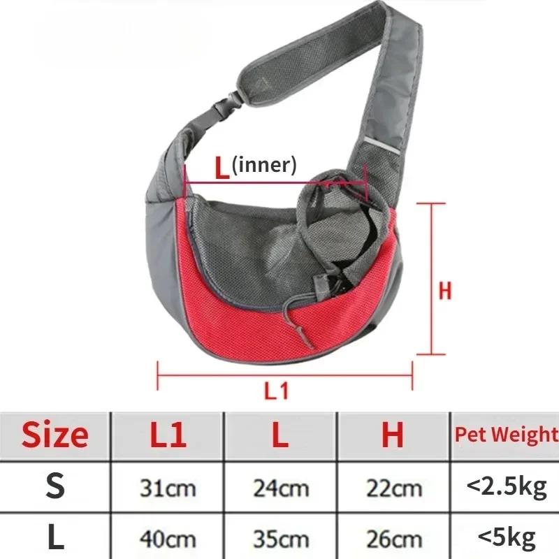 Pet Puppy Carrier S/L Outdoor Travel Dog Shoulder Bag Mesh Oxford Comfort Sling Handbag Tote Pouch