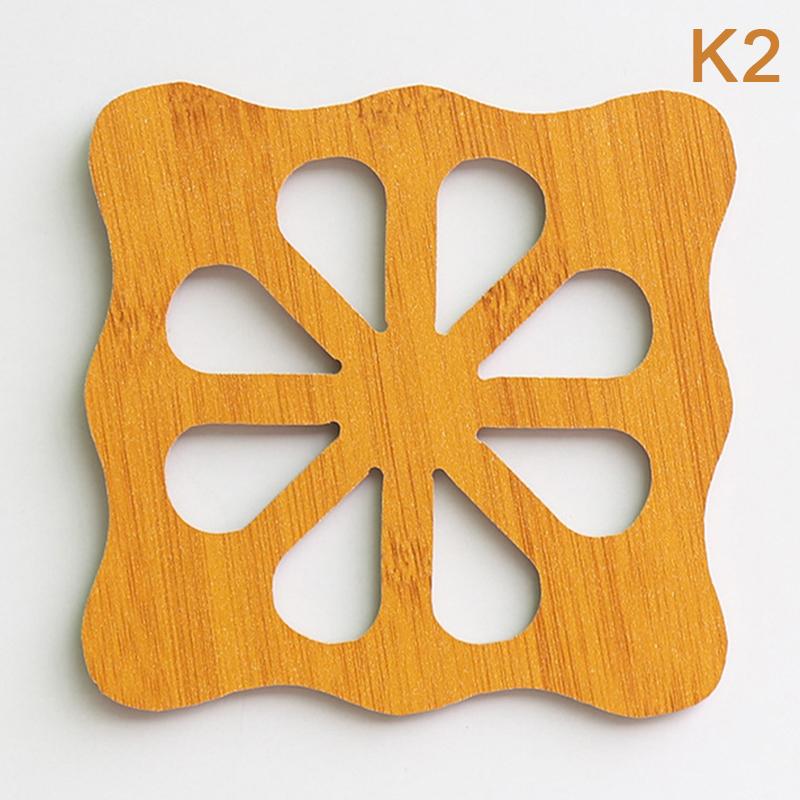 Полая деревянная подставка под стакан для кухонной посуды изоляционные коврики утолщенные противоожоговые противоскользящие коврики для сковороды, миски и тарелок