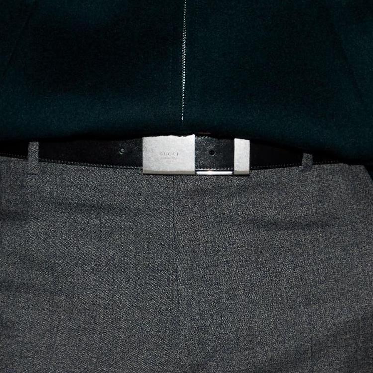 GUCCI Plaque Buckle Belt Men's 7937610YA0X