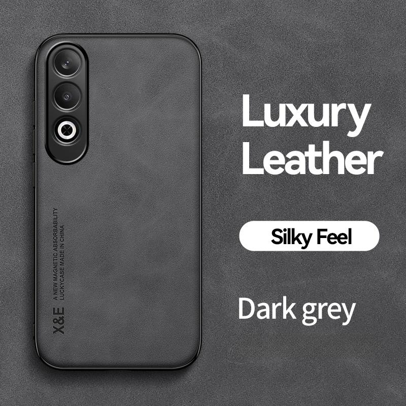 For OnePlus Nord CE4 5G Case With Metal Plate Phone Case for One Plus 1+ Nord CE 4 5G Luxury Magnetic Holder Leather Back Cover