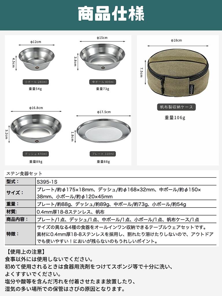 Посуда для кемпинга MOON, набор столовых приборов из нержавеющей стали, 4 предмета, в комплекте с холщовым чехлом S395-1S