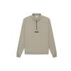 Fear of God Essentials SS21 Mockneck Half Zip Fleece Sweatshirt Unisex Tops Moss FOG-SS21-581