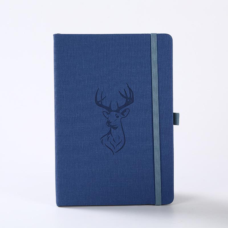 Customizable A5 Imitation Leather Diary with Simple Creative Pattern and Strap