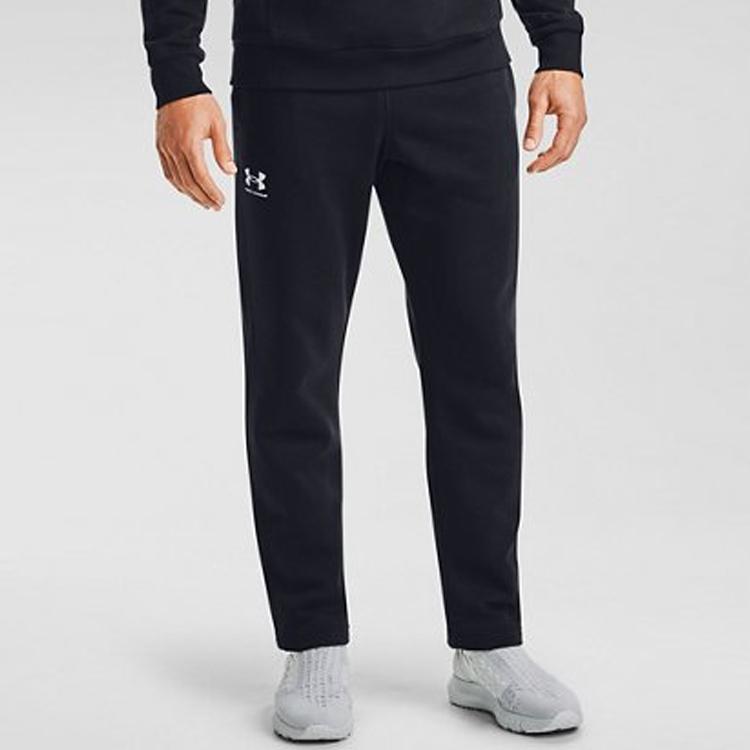Under Armour Тренировочные брюки Rival Logo Loose Fleece Long Knit, мужские брюки, черные 1359030-001