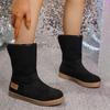 Women Snow Boots  Winter Plus Velvet Thickening Warm Cotton Shoes for Women New Non-slip Flat Flock Boots WomenBotas De Mujer