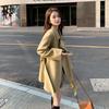 Women's Loose Fit Khaki Wool Coat - Korean Style Autumn/Winter 2022