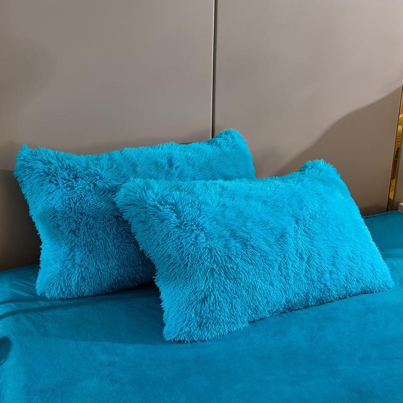 Mink Velvet Four-piece Set Princess Style Thickened Rabbit Plush Four-piece Set Autumn and Winter Three-piece Set