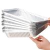 30Pcs Reusable Aluminum Foil Box Non-stick Square Baking Pan Recyclable Foil Pans  Roasting