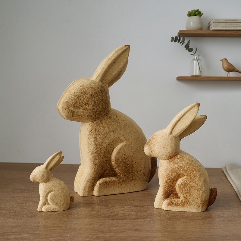 Милый декор комнаты с животными Лошадь Кролик Кошка Жираф Деревянные скульптуры Материалы для раскрашивания своими руками Ремесло Домашний декор Фигурка ручной работы Подарки