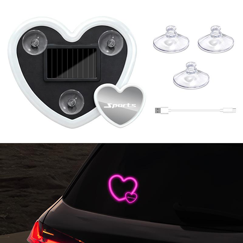 BYD Han Car Solar Heart Neon Light Wireless Decor